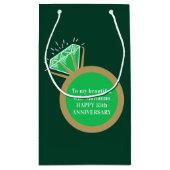 55e bruiloft Jubileum emerald gold ring Klein Cadeauzakje (Achterkant)