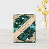 55e bruiloft Jubileum Emerald Kaart (Gele Bloem)