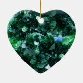 55e bruiloft Jubileum Emerald Keramisch Ornament (Achterkant)