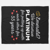 55e bruiloft Jubileum I - Emerald Funny Couple Fleece Deken (Voorkant (Horizontaal))