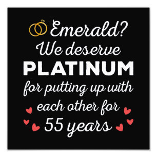 55e bruiloft Jubileum I - Emerald Funny Couple Foto Afdruk