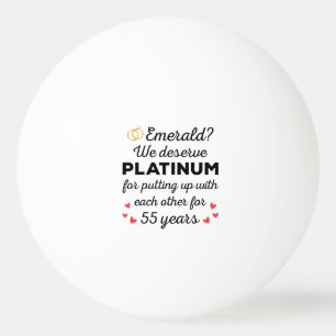 55e bruiloft Jubileum I - Emerald Funny Couple Pingpongballen