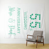 55e bruiloft Jubileum ouders Emerald Wedding Wandkleed (In Situ (horizontaal))
