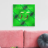 55e bruiloft Jubileum smaragd bruiloft Canvas Afdruk (Insitu (Woonkamer))