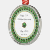 55e bruiloft Jubileum-versiering Metalen Ornament (Links)