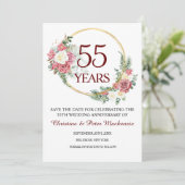 55e Emerald Wedding Jubileum Save The Date (Staand voorkant)