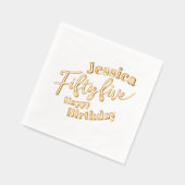 55e fête d'anniversaire Vingt-cinq scripts rose or (Gauche)