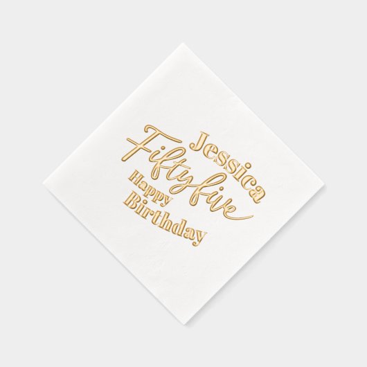 55e fête d'anniversaire Vingt-cinq scripts rose or (Droite)