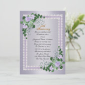 55e herdenkingsdag huwelijk hernieuwing Lavender Kaart (Staand voorkant)