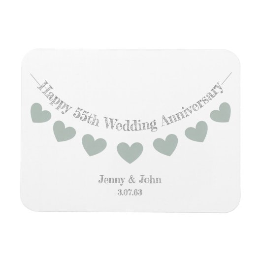 55e huwelijksfeest in Emerald Magneet (Horizontaal)