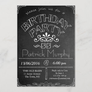 55e Invitation à la fête d'anniversaire de Chalkbo