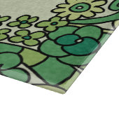 55e Jubileum Emerald Floral Vogels - Gepersonalise Snijplank (Hoek)