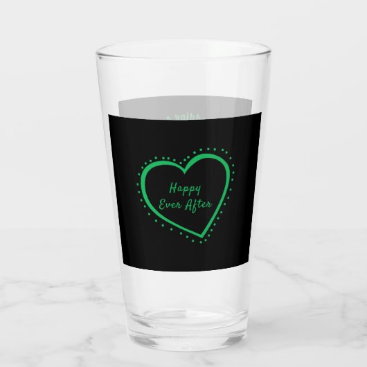 55e Jubileum Emerald Wedding Gift Personalized Glas (Achterkant)