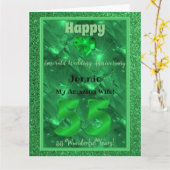 55e Jubileum Kaart voor vrouw (Gele Bloem)