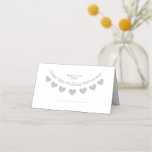 55e Mariage émeraude Cartes de place