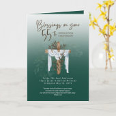 55e PRIJSTERWIJDING JUBILEUM Priester Predikant Do Kaart (Gele Bloem)