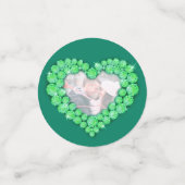 55e smaragd trouwdag hart en foto confetti (Kleine voorkant)