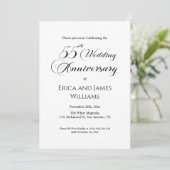55e smaragdgroene bruiloft Jubileum Elegant Script Kaart (Staand voorkant)