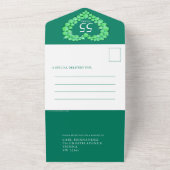 55e smaragdgroene trouwdag RSVP  All In One Uitnodiging (Buitenkant)