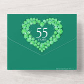 55e smaragdgroene trouwdag RSVP  All In One Uitnodiging (Achterkant)