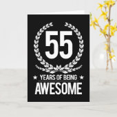 55e verjaardag (55 jaar Geweldige) Kaart (Gele Bloem)