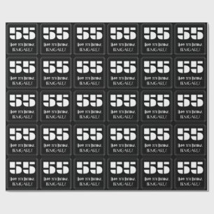 55e verjaardag: Art Deco Geïnspireerde look "55"  Cadeaupapier