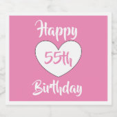 55e verjaardag bieretiketten van dalDesignNZ Bier Etiket (Enkel label)