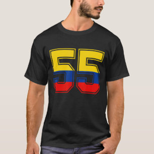 55e verjaardag Colombiaan 55 jaar oud nummer 55 ko T-shirt