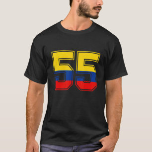 55e verjaardag Colombiaan 55 jaar oud nummer 55 ko T-shirt