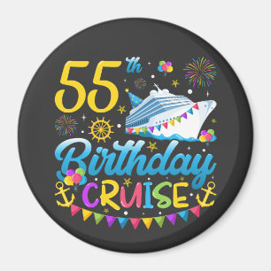 55e verjaardag Cruise B-Day Party Circle Magneet