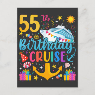 55e verjaardag cruise verjaardagsfeestje briefkaart