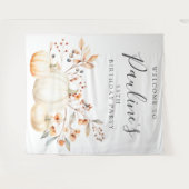 55e Verjaardag Feest Herfst Pompoen Bladeren Wandkleed (Voorkant (horizontaal))