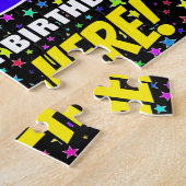 55e verjaardag — Fun, kleurrijk Star Field Pattern Legpuzzel (Zijkant)