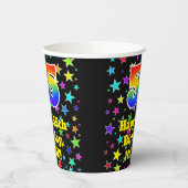 55e verjaardag: Fun Stars Pattern en Rainbow 55 Papieren Bekers (Links)