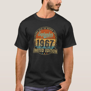 55e verjaardag, geboren in september 1967 55 jaar t-shirt