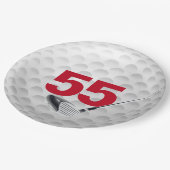 55e verjaardag Golf Ball Design Bord (Gekanteld)