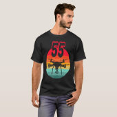 55e verjaardag I Retro afstandsbedieningstoetsen m T-shirt (Voorkant volledig)