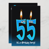 55e verjaardag kaart (Voorkant / Achterkant)