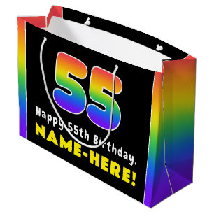 55e verjaardag: kleurrijke regenboog # 55, Naam va Groot Cadeauzakje
