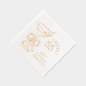 55e verjaardag Martini 55e gepersonaliseerd Folie Servetten (Rechts)