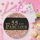 55e verjaardag papieren bordje (Feest)