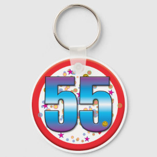 55e verjaardag v2 sleutelhanger