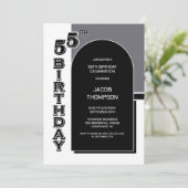 55ste verjaardag Black Arch Party Kaart (Staand voorkant)
