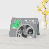 55ste verjaardag Emerald ring nu foto Kaart (Gele Bloem)