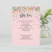 55ste verjaardagsfeestje confetti uitnodiging (Staand voorkant)