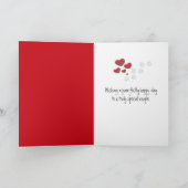 55th Anniversary Cat With Red Heart Kaart (Binnen)