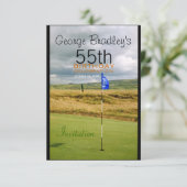 55th Birthday Celebration Golf Invite Kaart (Staand voorkant)