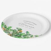 55th Birthday December Birth Flower Holly Custom Papieren Bordje (Gekanteld)