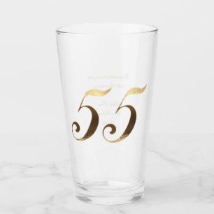 55th Birthday Emerald Bruiloft Jubileum Glas
