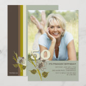 55th Birthday Foto Uitnodiging (Voorkant / Achterkant)